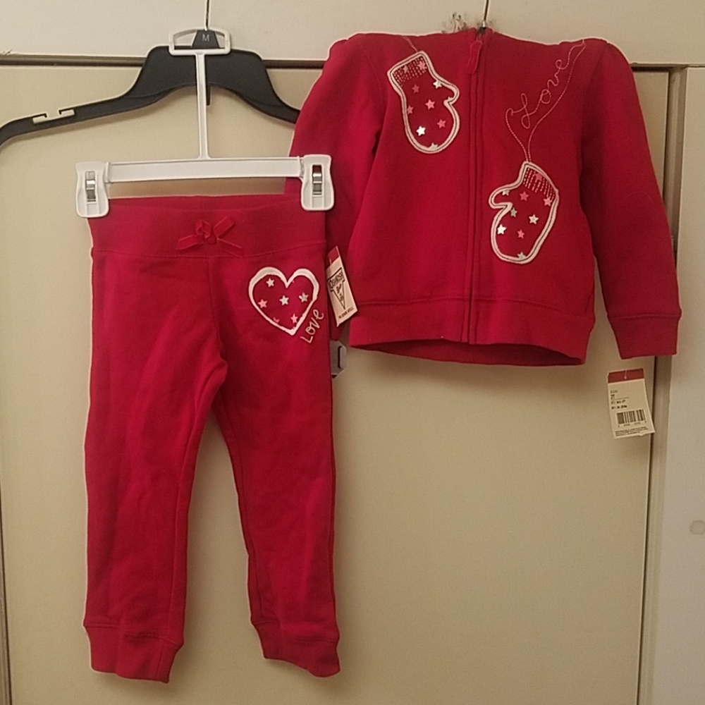 OshKosh girl pants & hoodie w embroidered detail